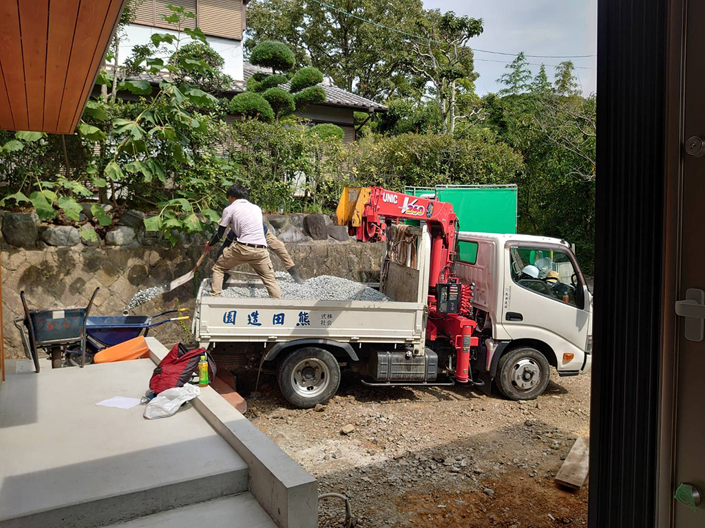 姫路市の木の家　造園工事