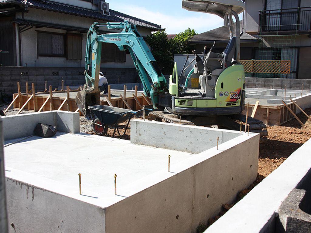 明石市の木の家　基礎