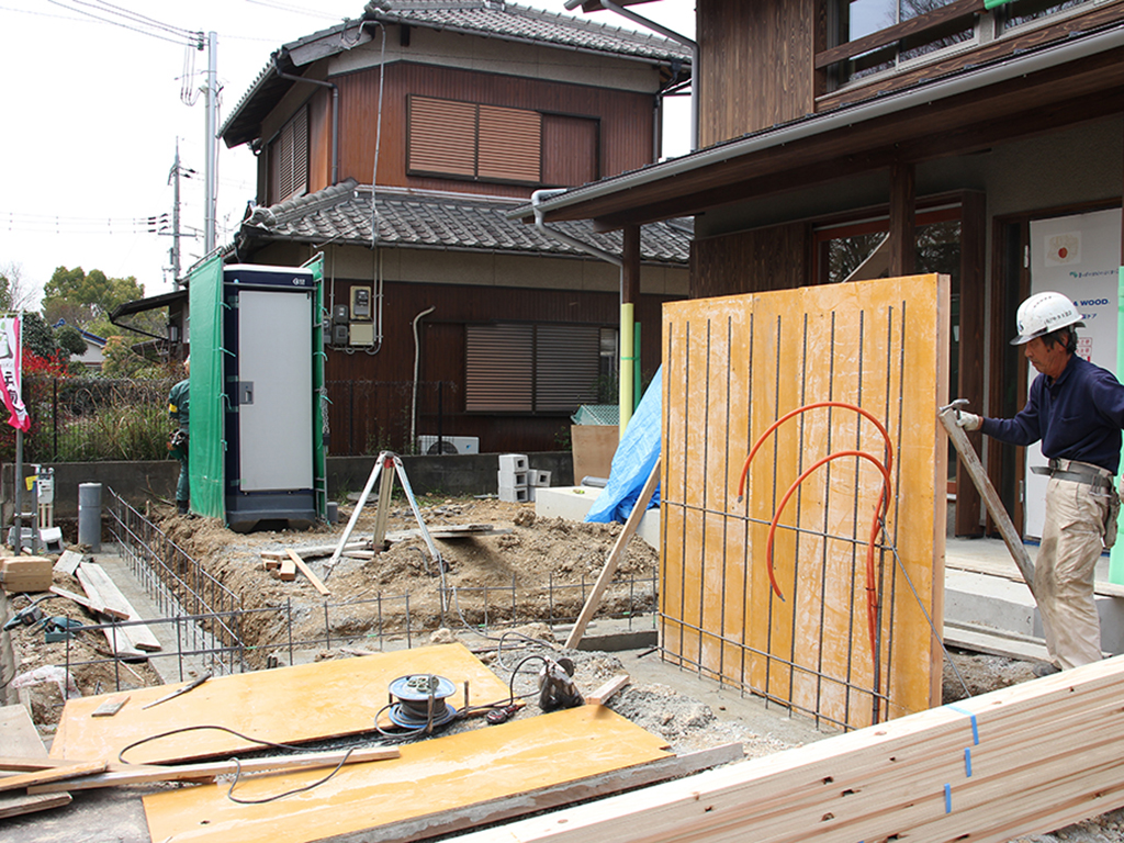 加古川市の木の家　外構工事