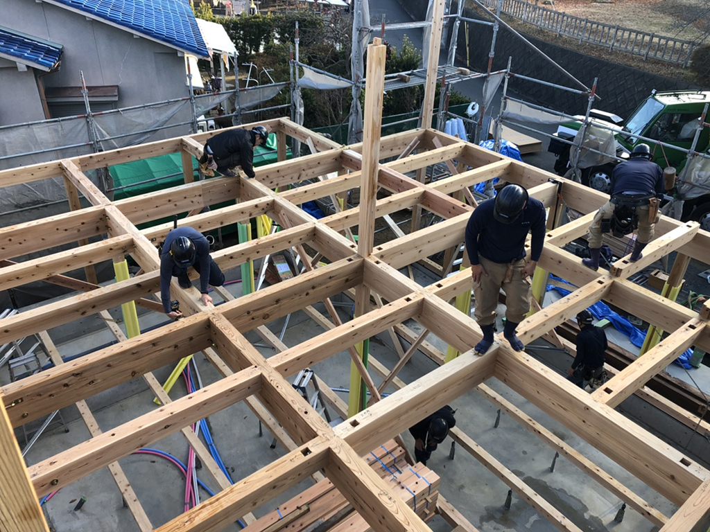 加古川市の木の家　上棟