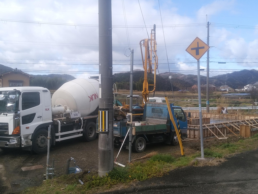 姫路市の木の家　基礎工事