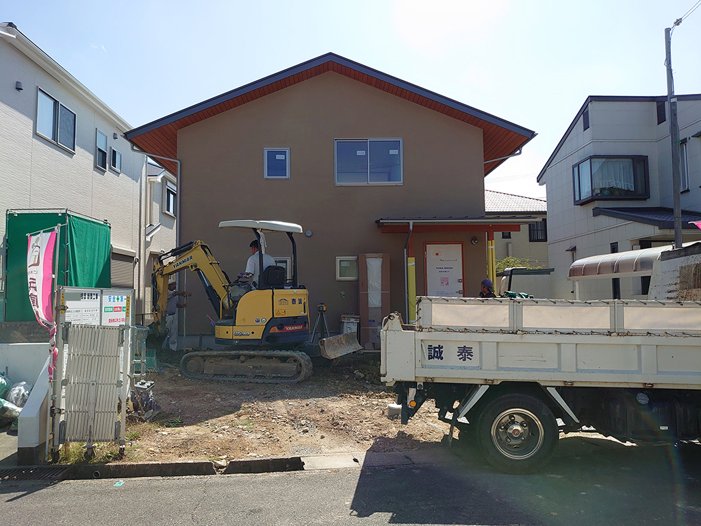 神戸市の木の家　外構工事