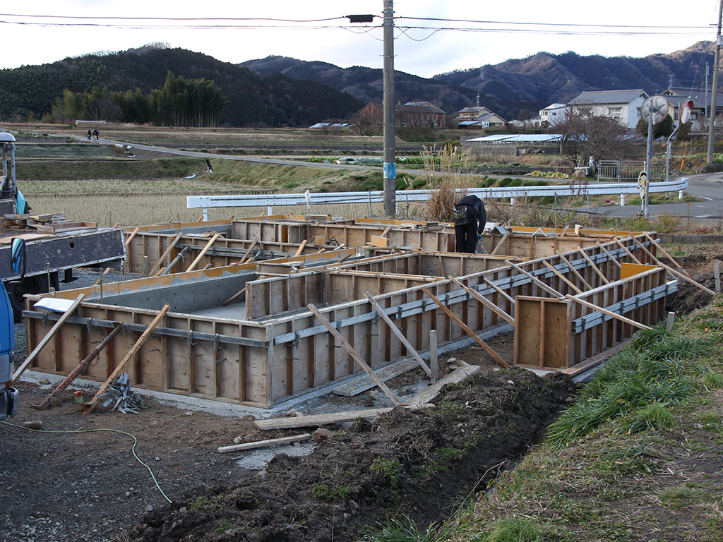 姫路市の木の家　基礎型枠