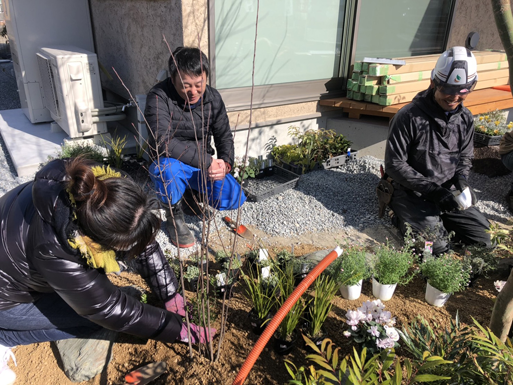 加古川市の木の家　庭造りワークショップ