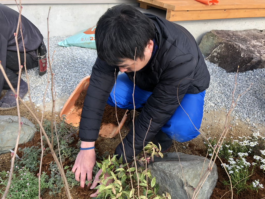 加古川市の木の家　庭造りワークショップ