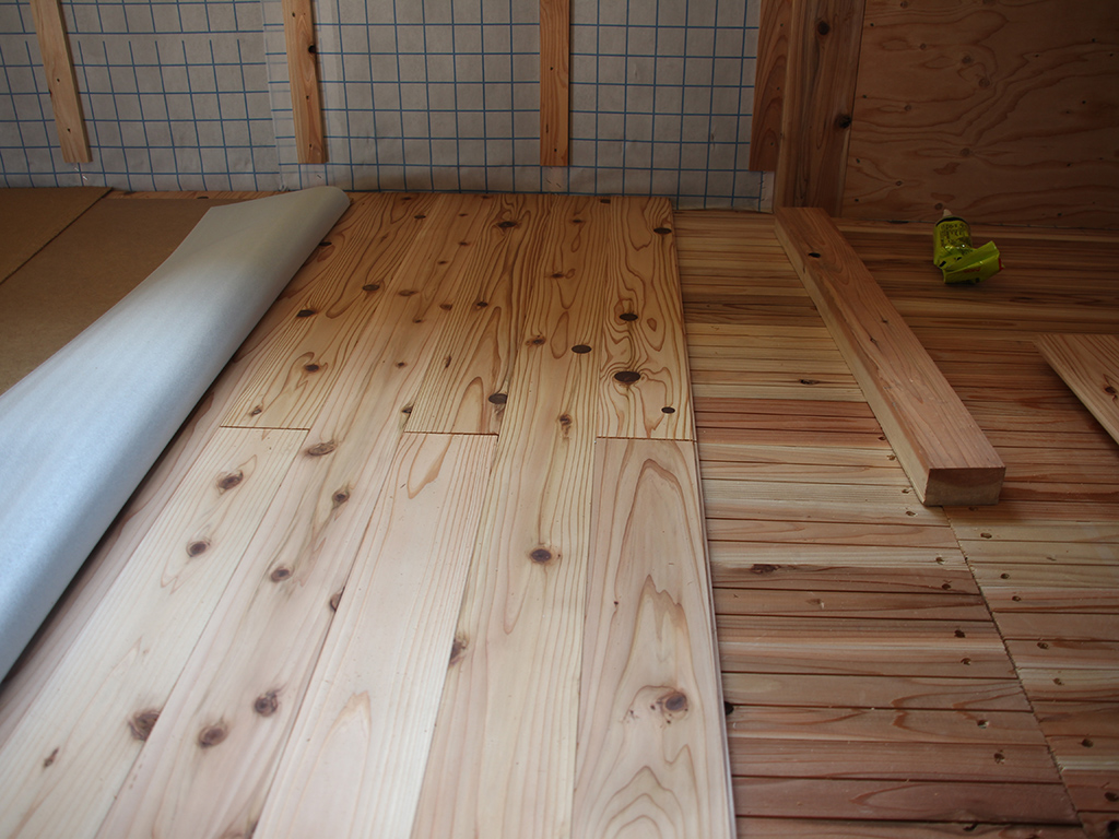 姫路市の木の家　床板