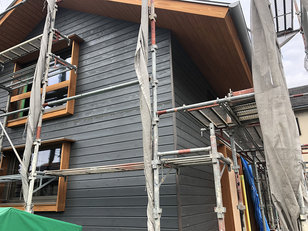 姫路市の木の家　外壁工事完了
