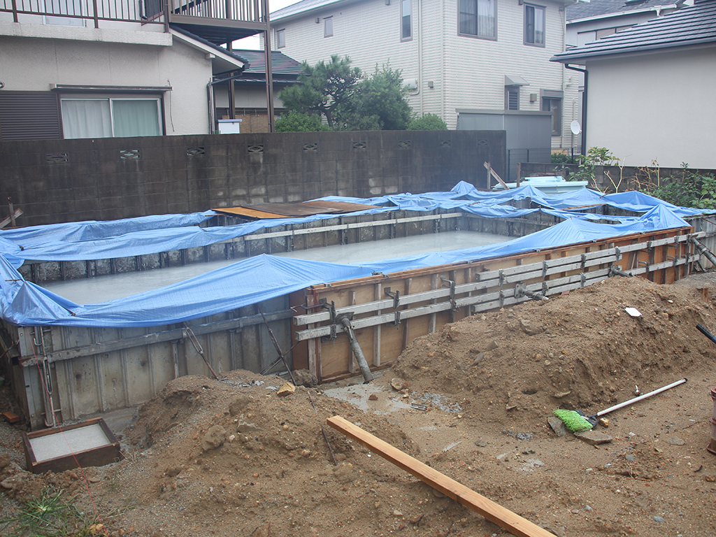 加古川市の木の家　基礎工事