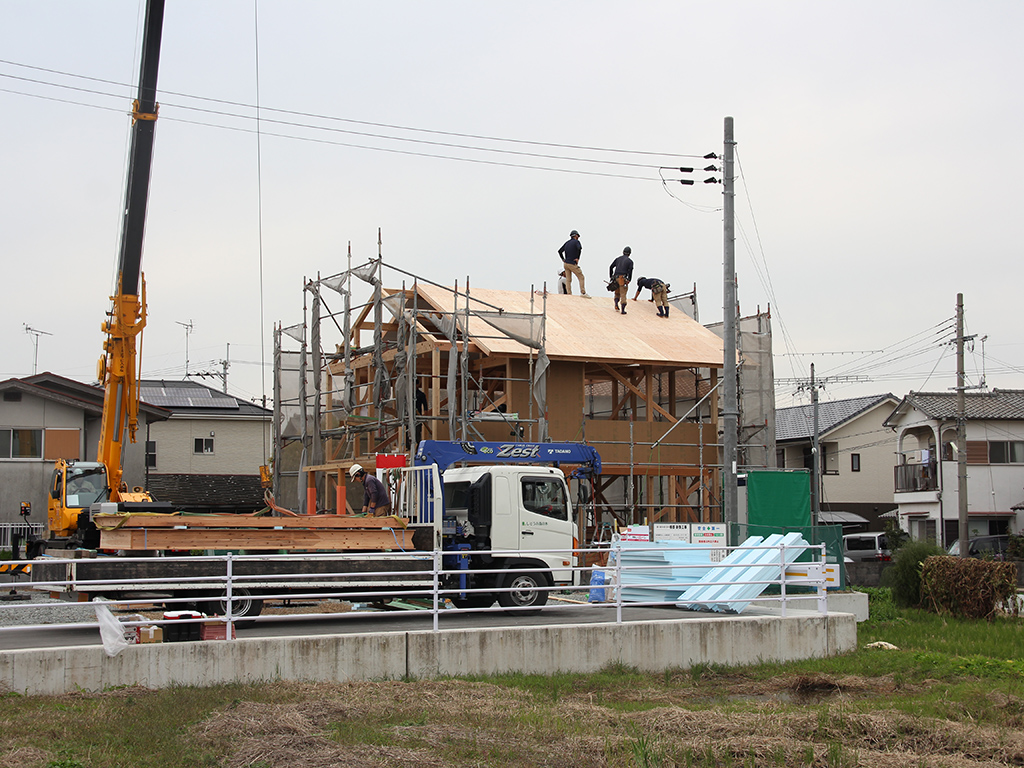 加古川市の木の家　上棟