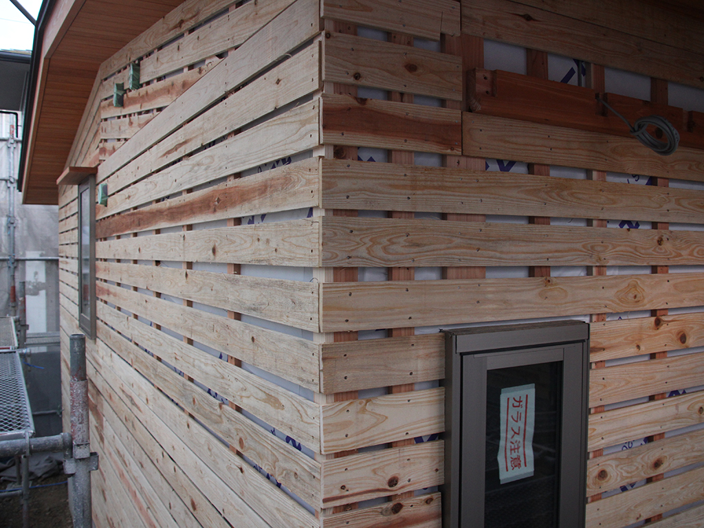 宍粟市の木の家　外壁工事