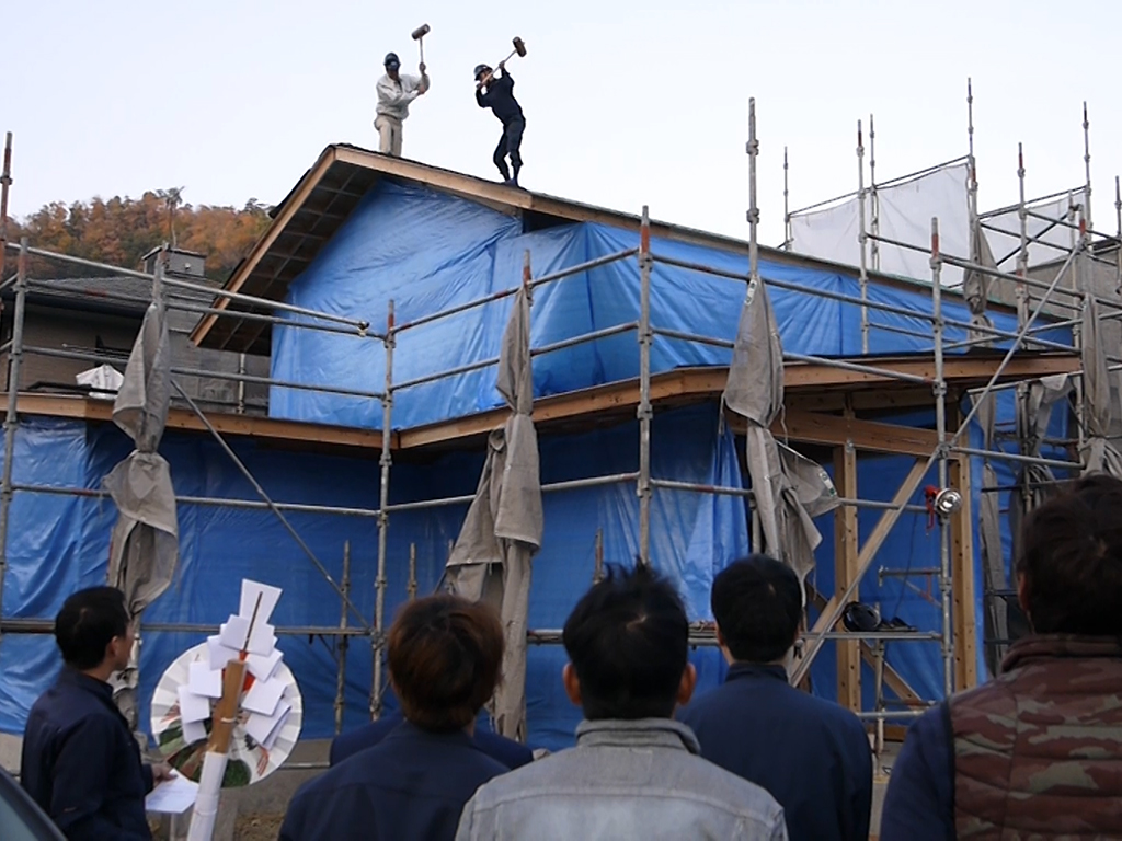 宍粟市の木の家　上棟式