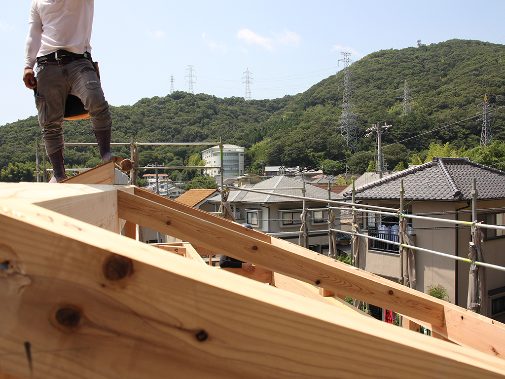 姫路市の木の家　上棟