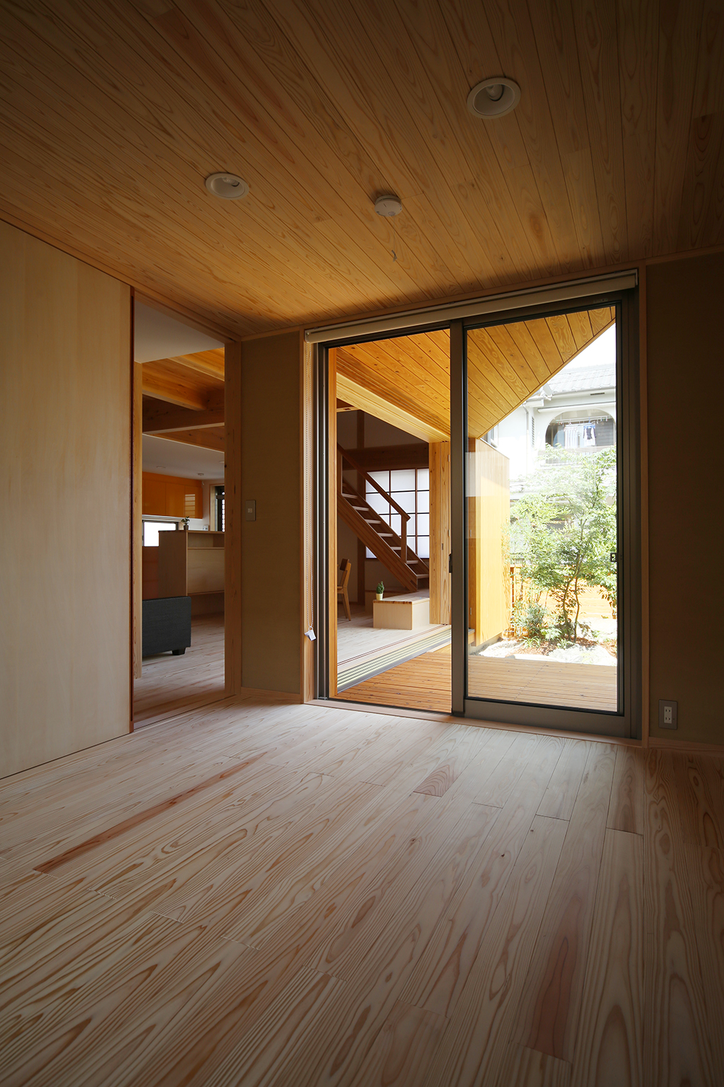 姫路市の木の家 寝室