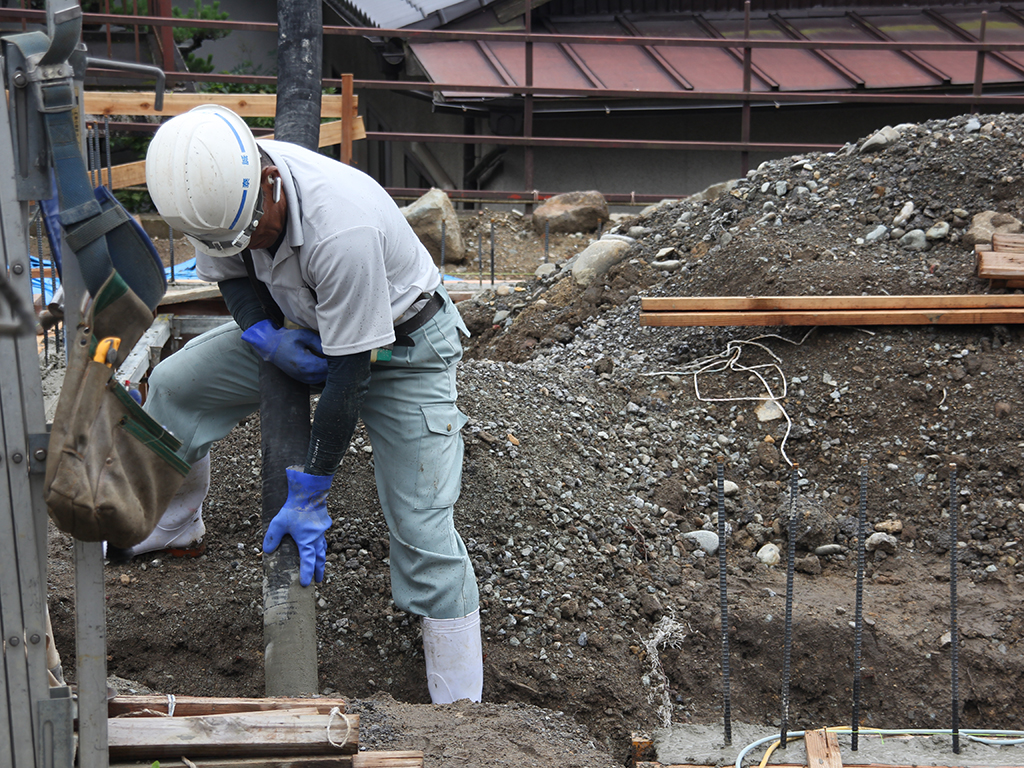 姫路市の木の家　基礎工事