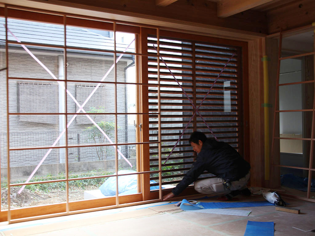 加古川市の木の家　建具工事