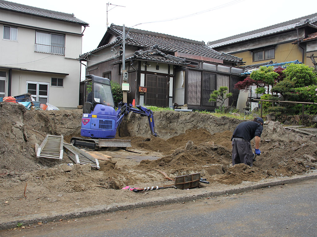 姫路市の木の家　駐車場工事