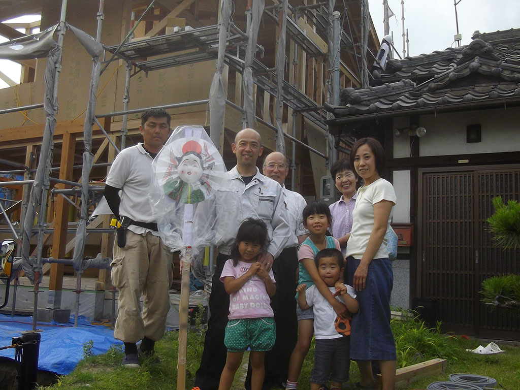 姫路市の木の家　上棟