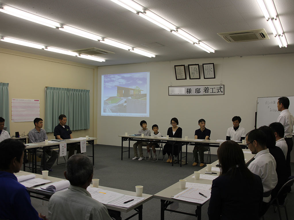 神戸市の木の家　着工式