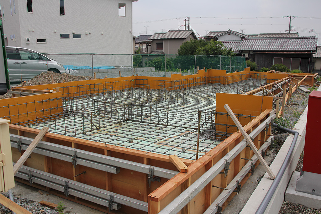 高砂市の木の家　基礎配筋