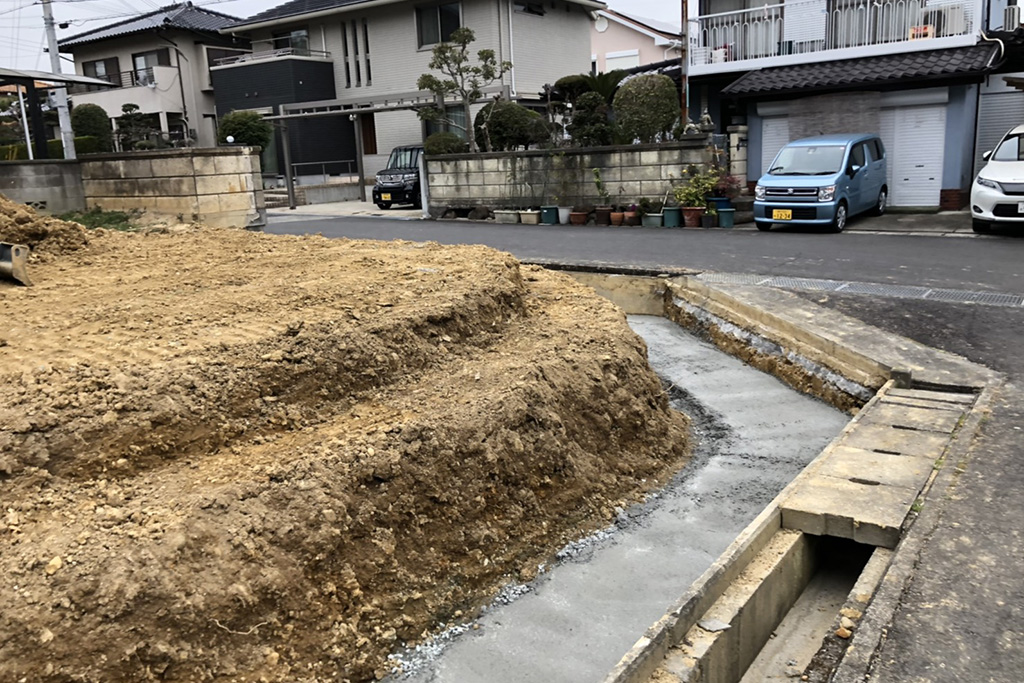 神戸市の木の家　擁壁工事