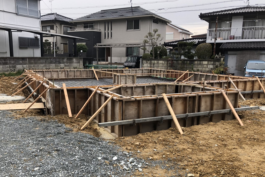 神戸市の木の家　基礎型枠