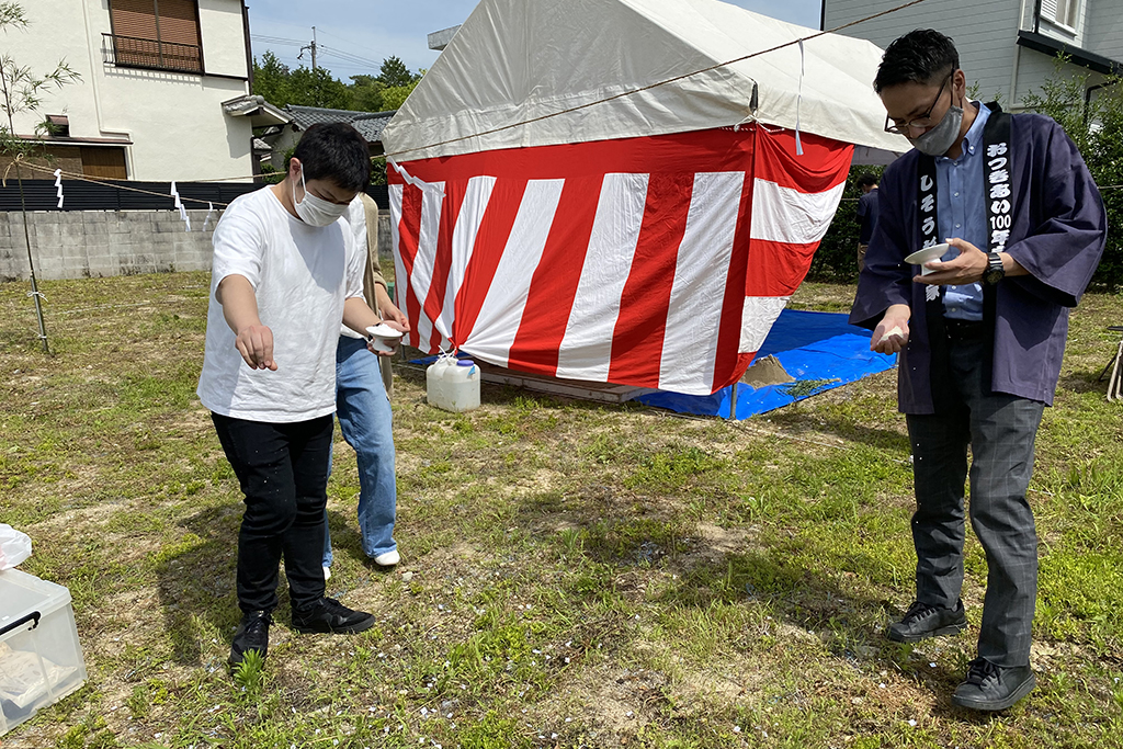 川辺郡の木の家　地鎮祭