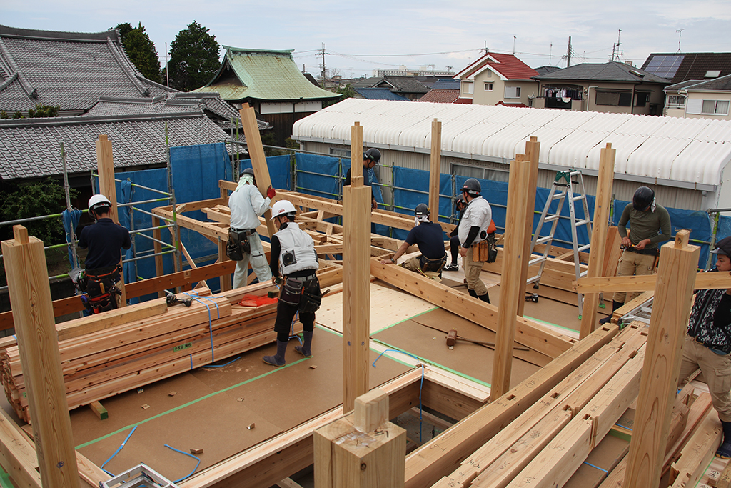 加古川市の木の家　上棟