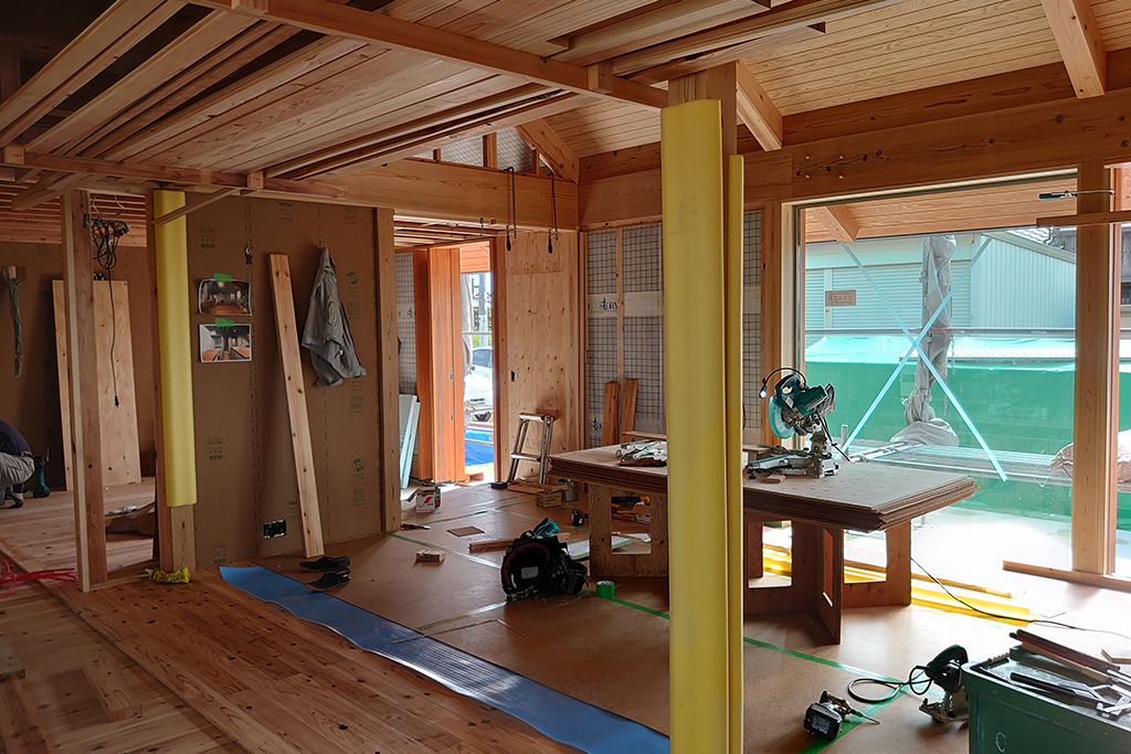 神戸市の木の家　大工工事