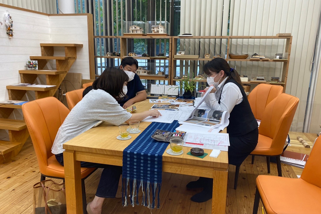 宍粟市の木の家　図面打ち合わせ