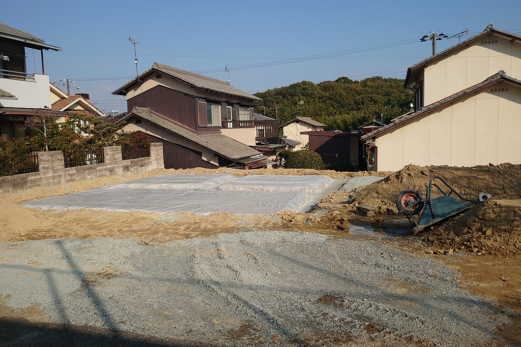 たつの市の木の家　基礎工事