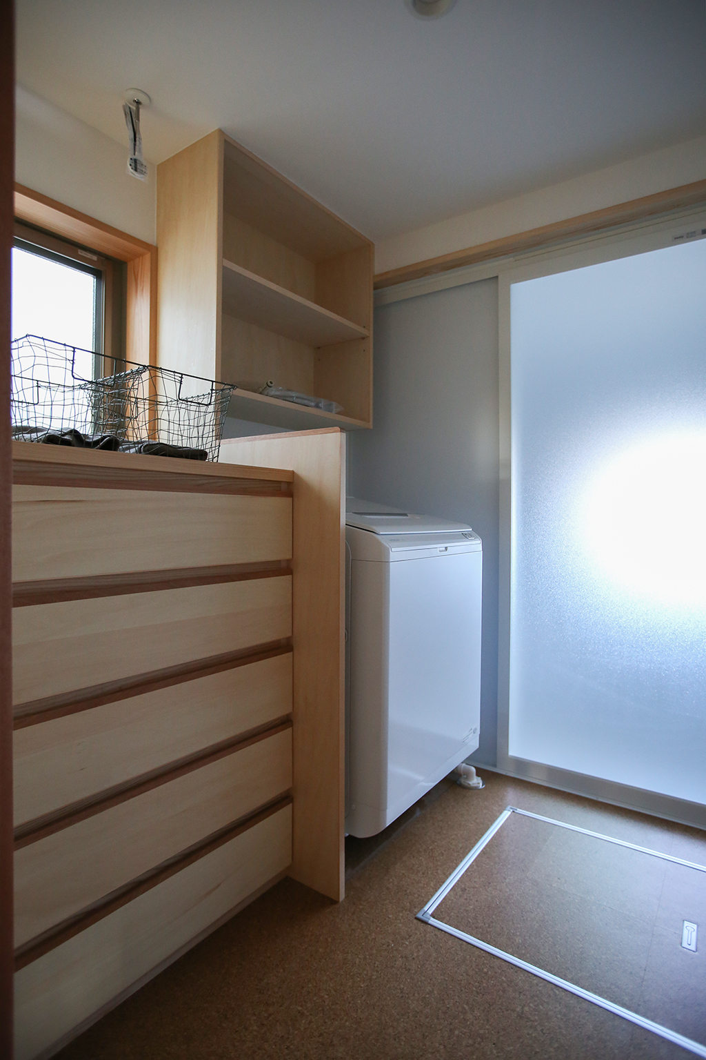 加古川市の木の家 洗濯脱衣室