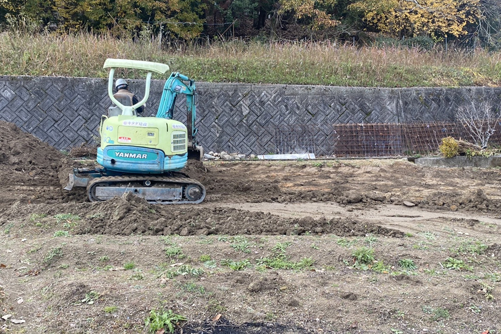 宍粟市の木の家　造成工事