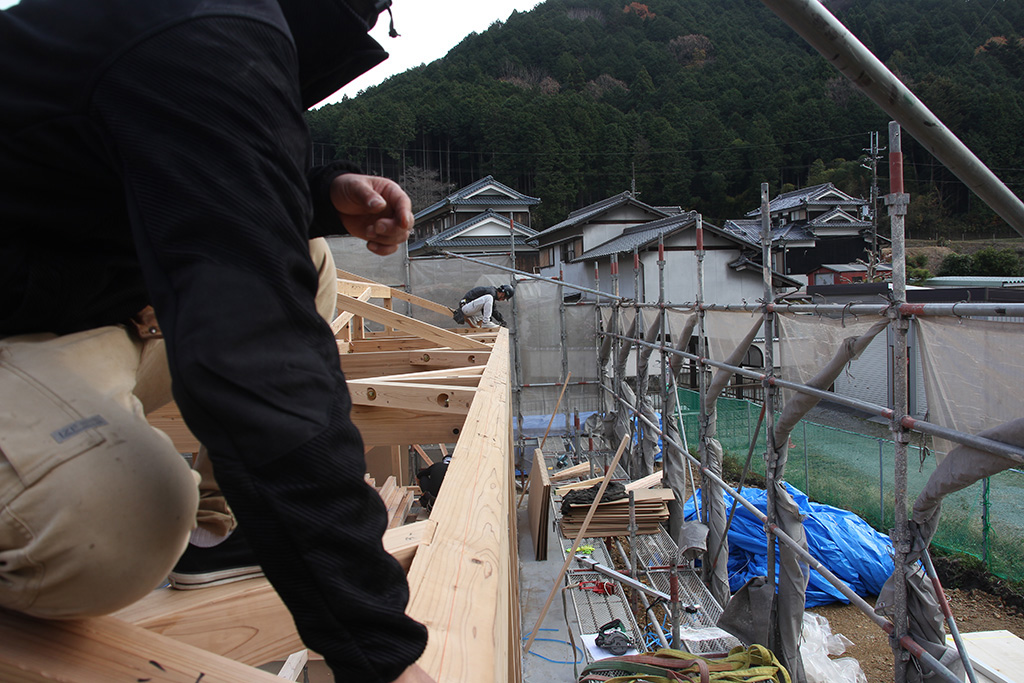 神崎郡の木の家　上棟