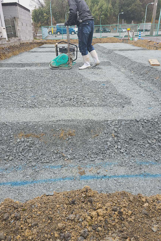 姫路市の木の家　基礎地業