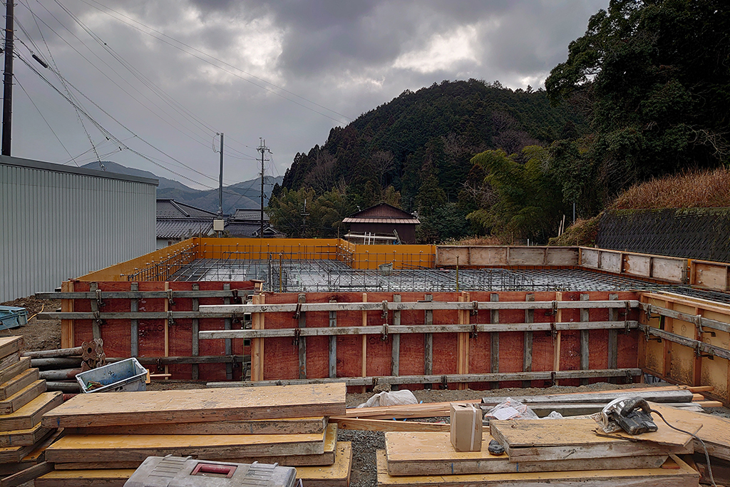 宍粟市の木の家　基礎配筋