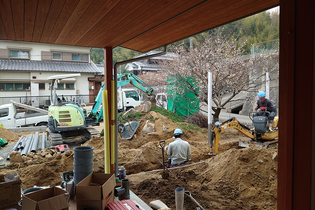 たつの市の木の家　外構工事