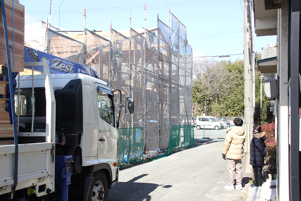 姫路市の木の家　上棟