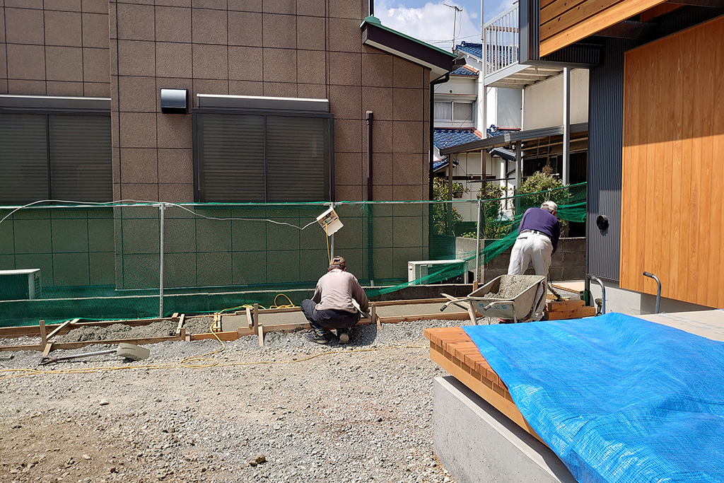 加古郡の木の家　左官工事