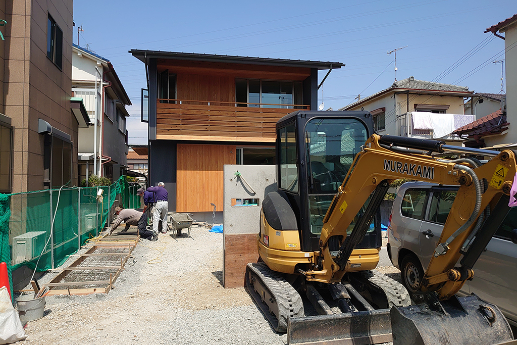 加古郡の木の家　足場解体