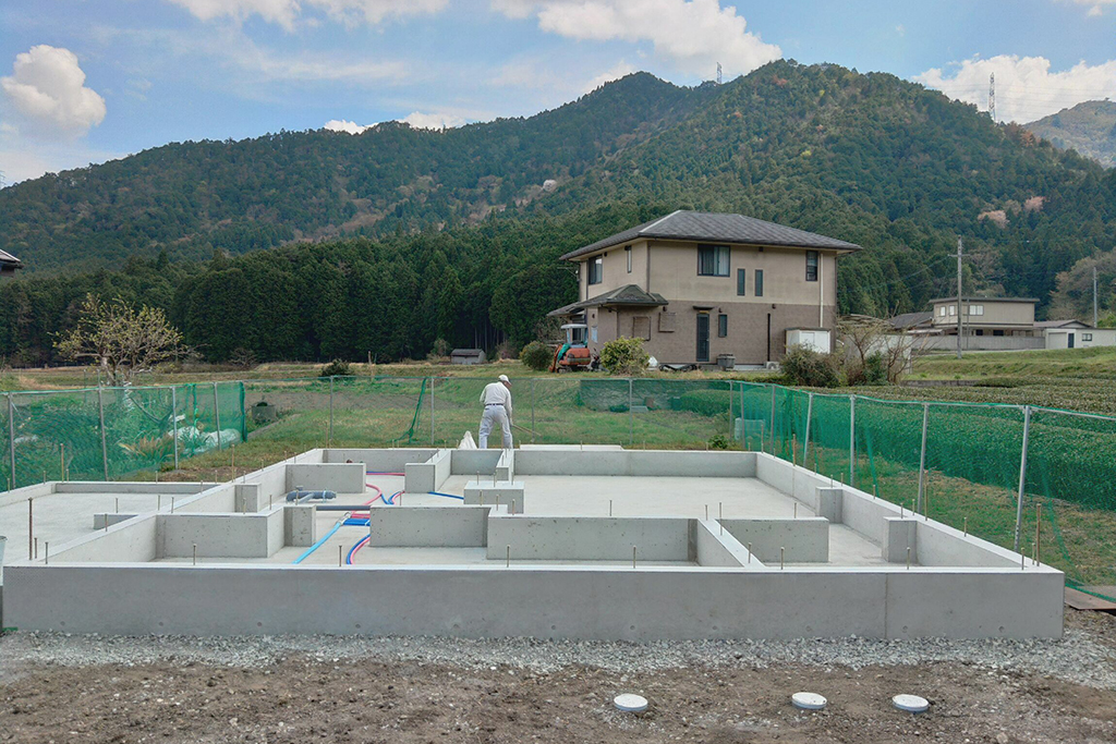 丹波篠山市の木の家　基礎工事