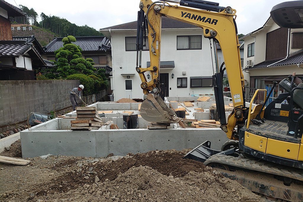 宍粟市の木の家　基礎工事