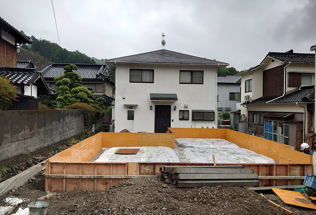 宍粟市の木の家　基礎工事