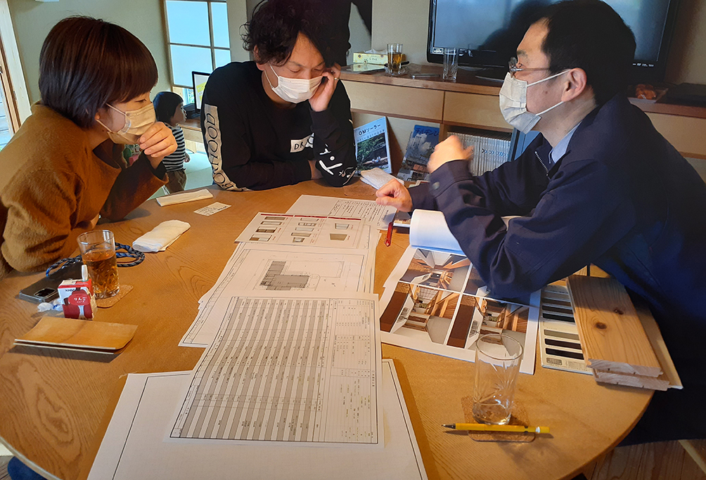 加古川市の木の家 図面打ち合わせ
