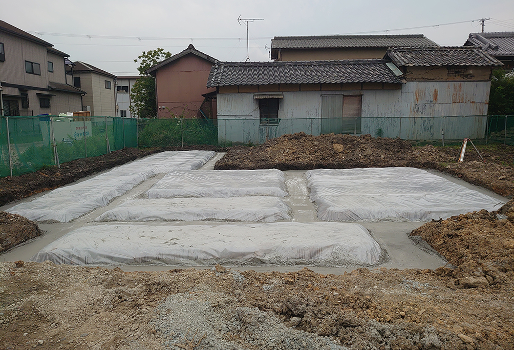 加古川市の木の家 基礎工事