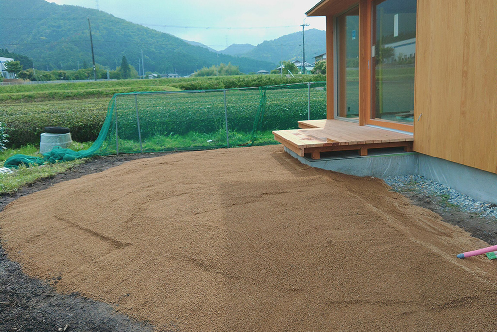 丹波篠山市の木の家　ウッドデッキ