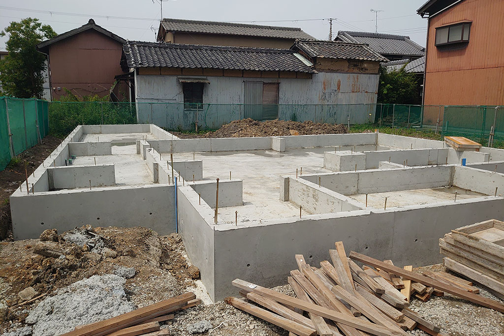 加古川市の木の家 基礎工事