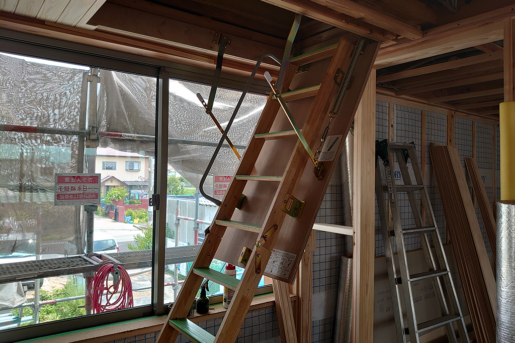 加古川市の木の家 屋根裏