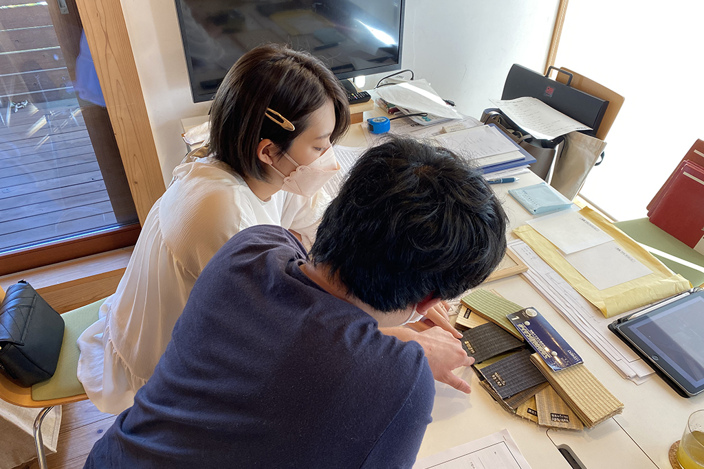 加古郡の木の家　図面打ち合わせ