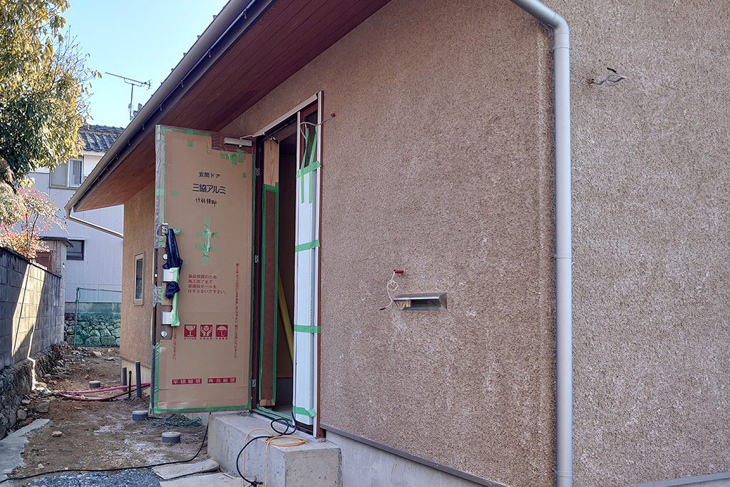 姫路市の木の家 足場解体