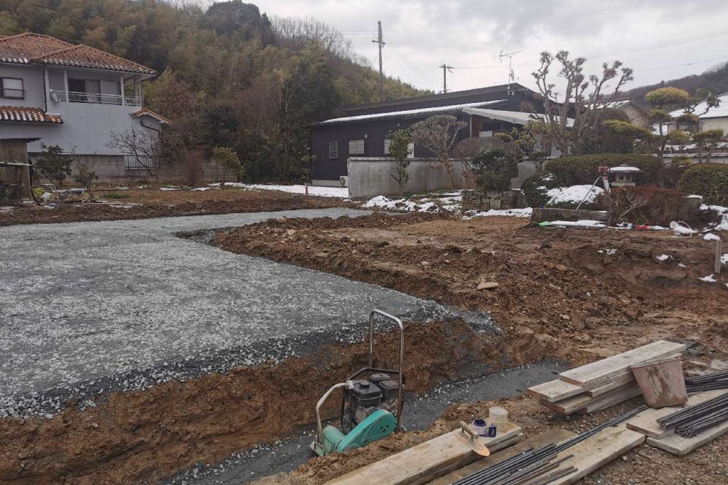 姫路市の木の家　基礎地業